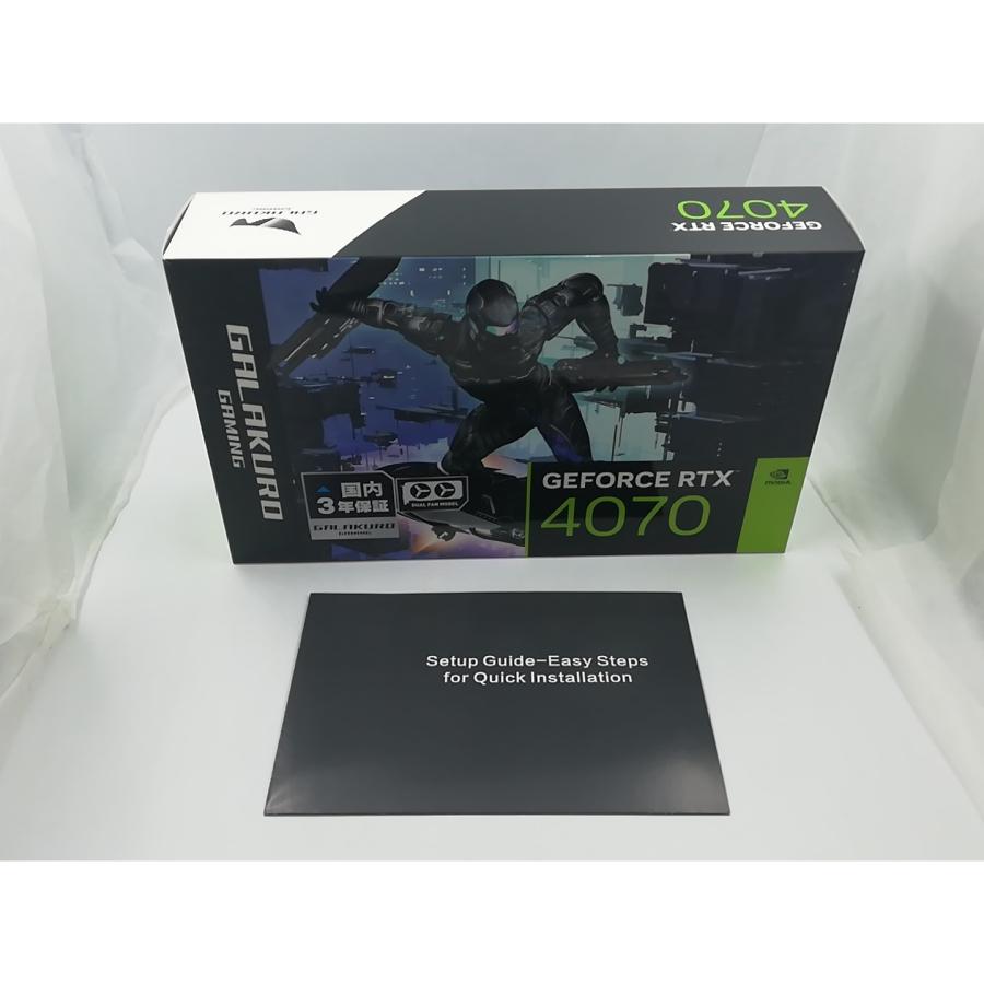 中古】玄人志向 GALAKURO GAMING GG-RTX4070-E12GB/DF RTX4070/12GB