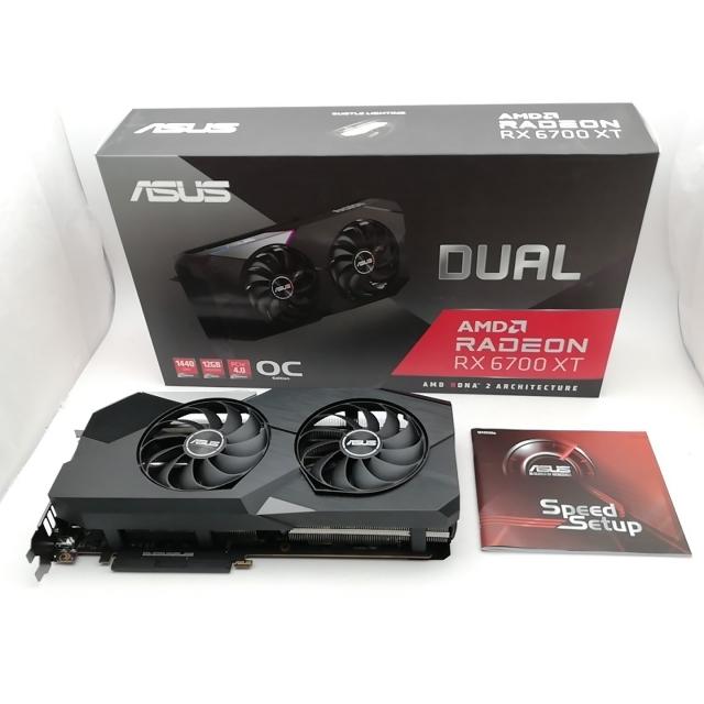 ASUS DUAL RX6700XT 12GB 動作品 元箱あり マイニングなし 中古】ASUS DUAL-RX6700XT-O12G RX6700XT/12GB(GDDR6)【千葉】保証期間