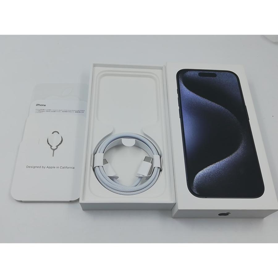 【中古】Apple 国内版 【SIMフリー】 iPhone 15 Pro 256GB ブルーチタニウム MTUG3J/A【千葉】保証期間１ヶ月【ランクB】の画像