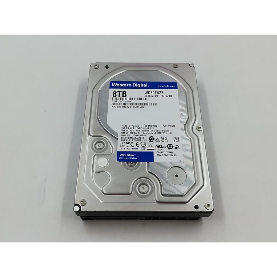 【新品未使用】Western Digital WD80EAZZ 8TB 中古】W.D. WD80EAZZ WD Blue 8TB/5640rpm/128MB/6Gbps【千葉】保証