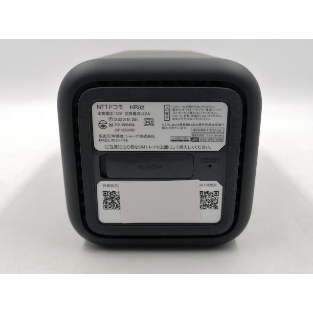 中古】SHARP docomo 【SIMフリー】 home 5G HR02 [ダークグレー]【千葉