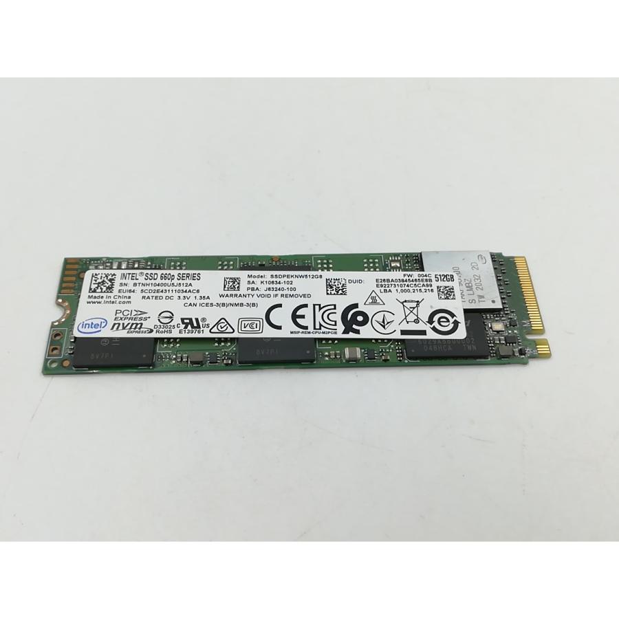 中古】Intel SSD 660p SSDPEKNW512G8 512GB/M.2 2280(PCIe3.0 NVMe