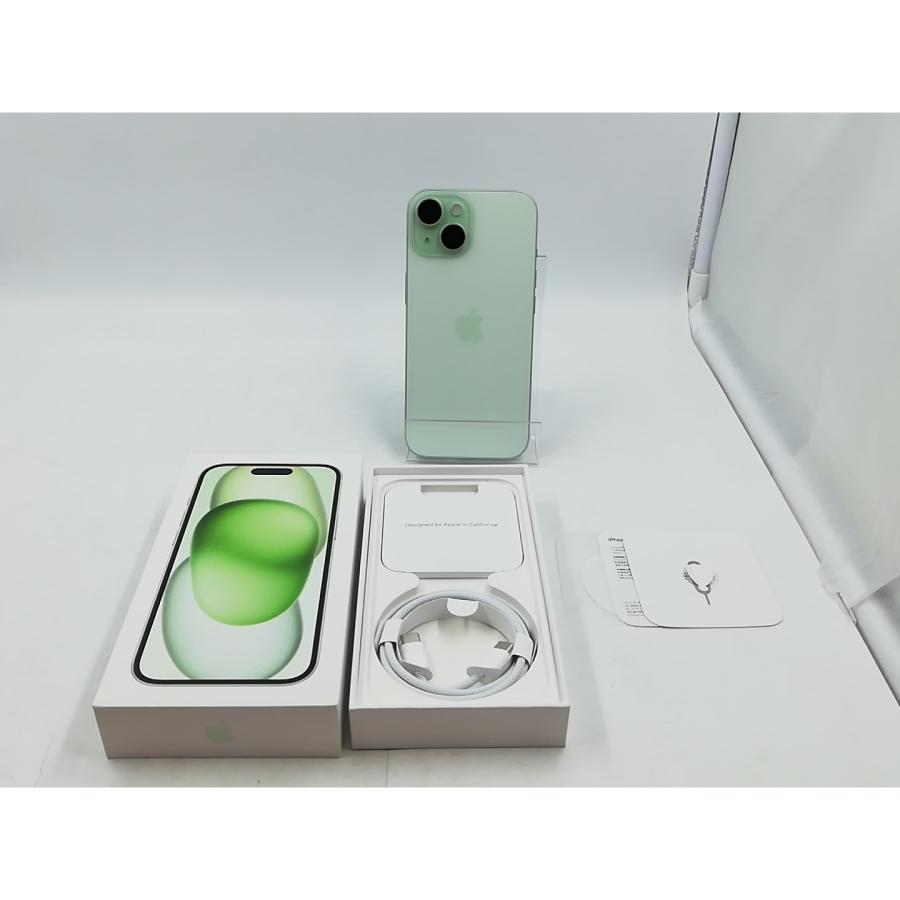 【中古】Apple 国内版 【SIMフリー】 iPhone 15 128GB グリーン MTMM3J/A【千葉】保証期間１ヶ月【ランクA】の画像