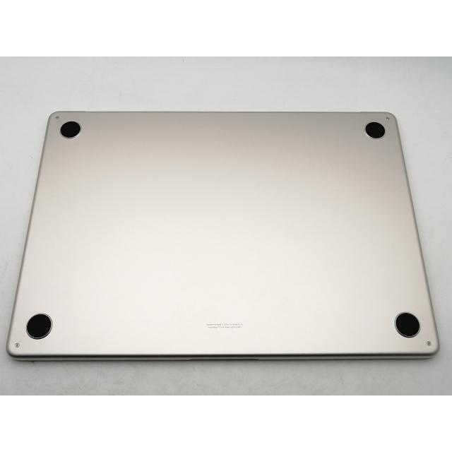 【中古】Apple MacBook Air 15インチ CTO (M3,2024) スターライト M3(CPU:8C/GPU:10C)/16G/512G【千葉】保証期間１ヶ月【ランクA】の画像