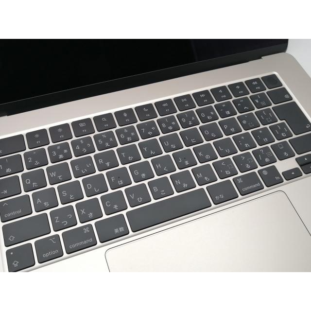 【中古】Apple MacBook Air 15インチ CTO (M3,2024) スターライト M3(CPU:8C/GPU:10C)/16G/512G【千葉】保証期間１ヶ月【ランクA】の画像