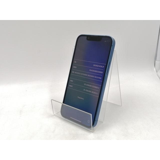 【中古】Apple au 【SIMフリー】 iPhone 13 mini 256GB ブルー MLJN3J/A【千葉】保証期間１ヶ月【ランクA】の画像