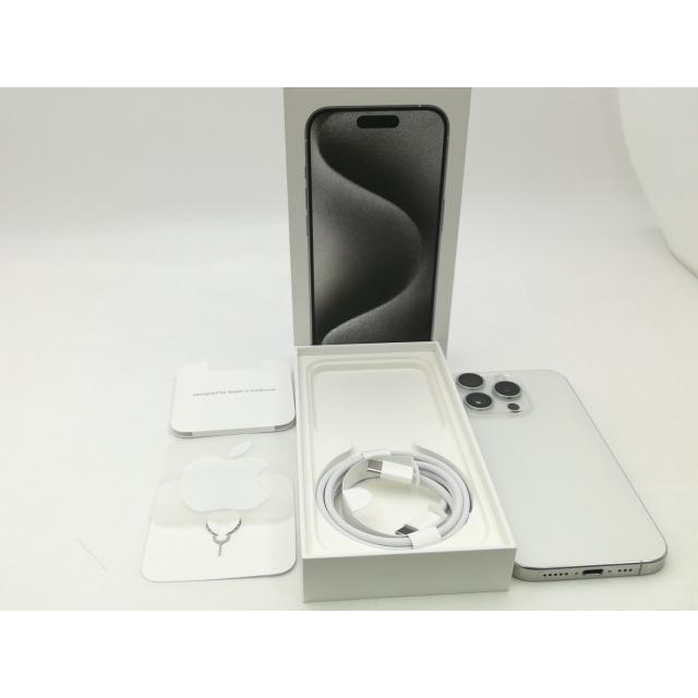 【中古】Apple 国内版 【SIMフリー】 iPhone 15 Pro 256GB ホワイトチタニウム MTUD3J/A【千葉】保証期間１ヶ月【ランクA】の画像