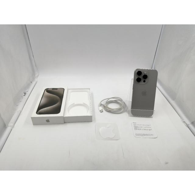 【中古】Apple 国内版 【SIMフリー】 iPhone 15 Pro 128GB ナチュラルチタニウム MTU93J/A【千葉】保証期間１ヶ月【ランクA】の画像