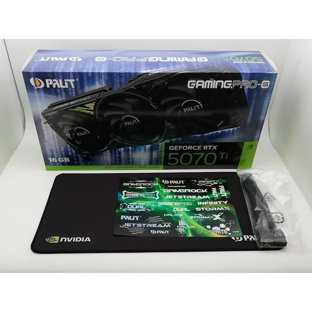 中古】Palit GeForce RTX 5070 Ti GamingPro-S 16GB(NE7507T019T2