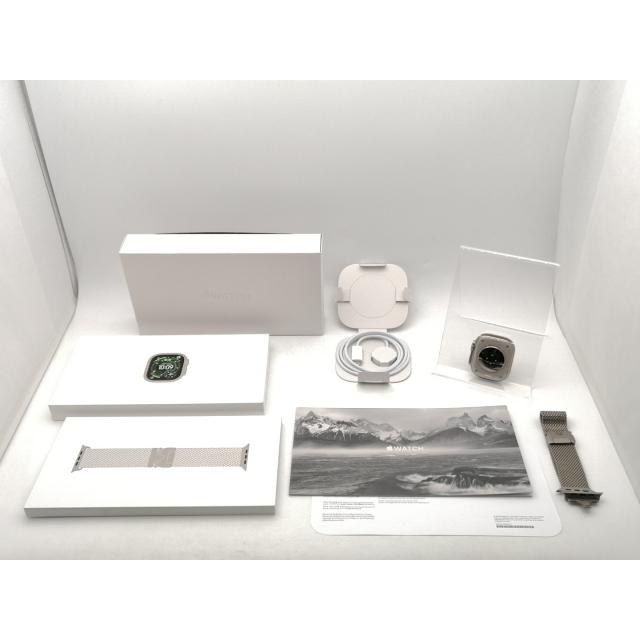 【中古】Apple Watch Ultra3 49mm Cellular ナチュラルチタニウムケース/ナチュラルチタニウムミラネーゼループM MEWY4J/A【千葉】保証期間１ヶ月【ランクA】の画像