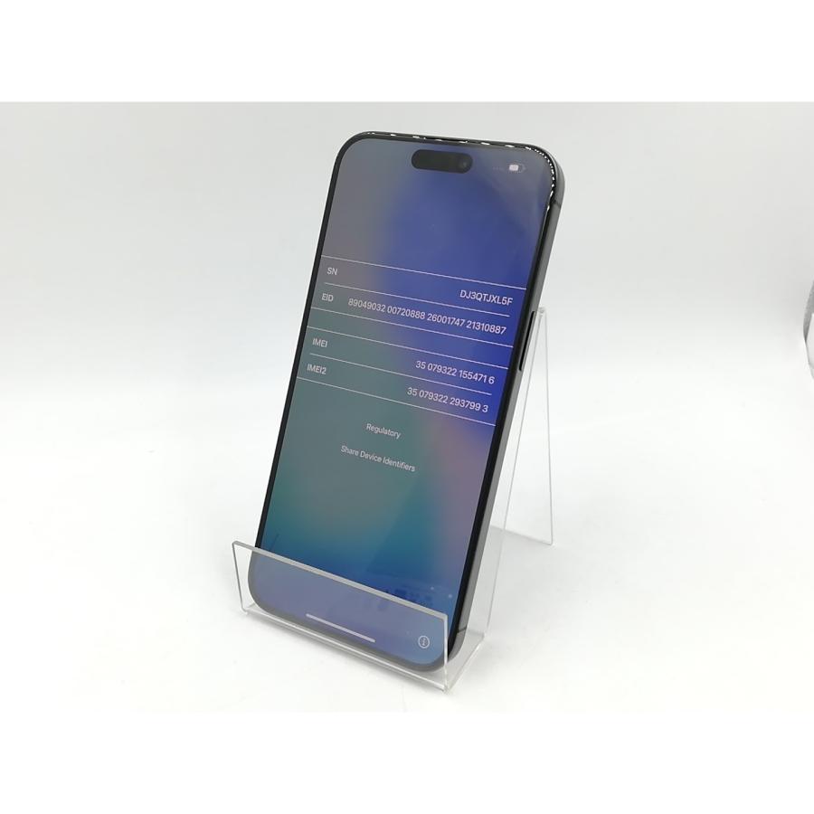 【中古】Apple SoftBank 【SIMフリー】 iPhone 15 Pro Max 1TB ブラックチタニウム MU6Y3J/A【柏】保証期間１ヶ月【ランクC】の画像
