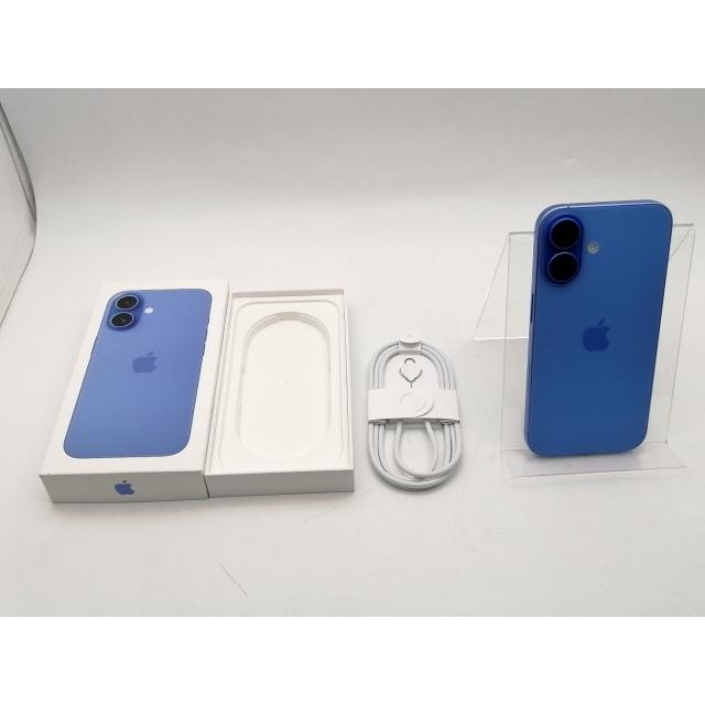 【中古】Apple SoftBank 【SIMフリー】 iPhone 16 128GB ウルトラマリン MYDU3J/A【千葉】保証期間１ヶ月【ランクA】の画像