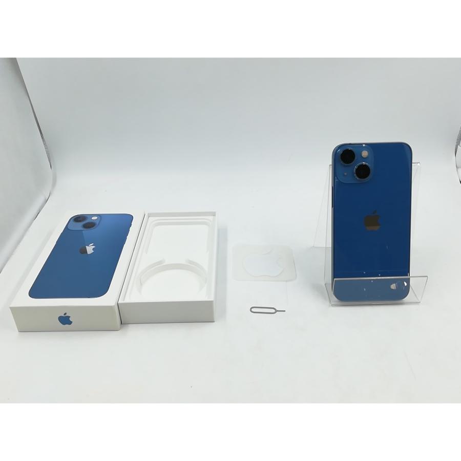 【中古】Apple 国内版 【SIMフリー】 iPhone 13 mini 256GB ブルー MLJN3J/A【千葉】保証期間１ヶ月【ランクC】の画像