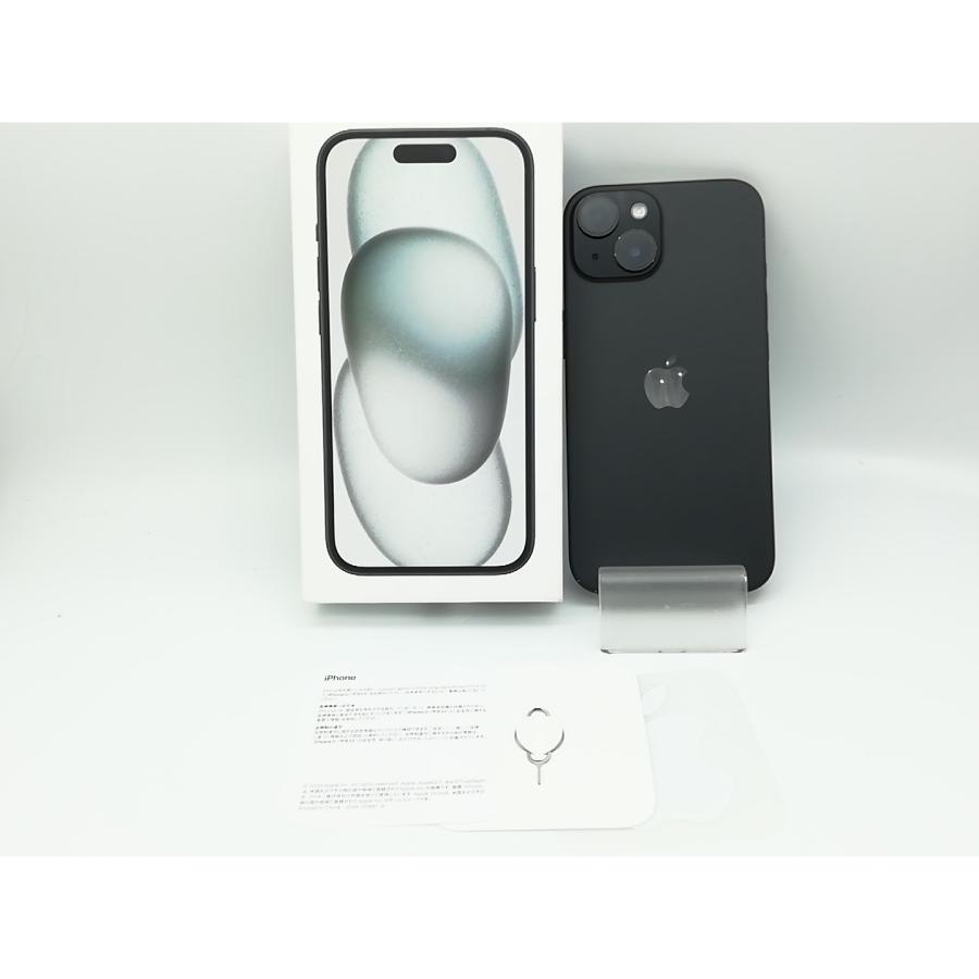 【中古】Apple docomo 【SIMフリー】 iPhone 15 256GB ブラック MTMN3J/A【秋葉本店】保証期間１ヶ月【ランクC】の画像