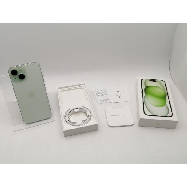 【中古】Apple 国内版 【SIMフリー】 iPhone 15 128GB グリーン MTMM3J/A【千葉】保証期間１ヶ月【ランクB】の画像