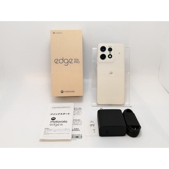 中古】MOTOROLA SoftBank 【SIMフリー】 motorola edge 50s pro バニラ