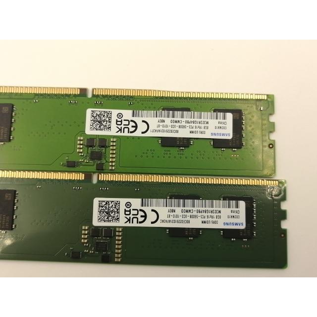 Samsung DDR5 8GB ×2（合計16GB) デスクトップ用メモリ 中古】DDR5 8GB 2枚組（合計16GB） DDR5-5600(PC5-44800