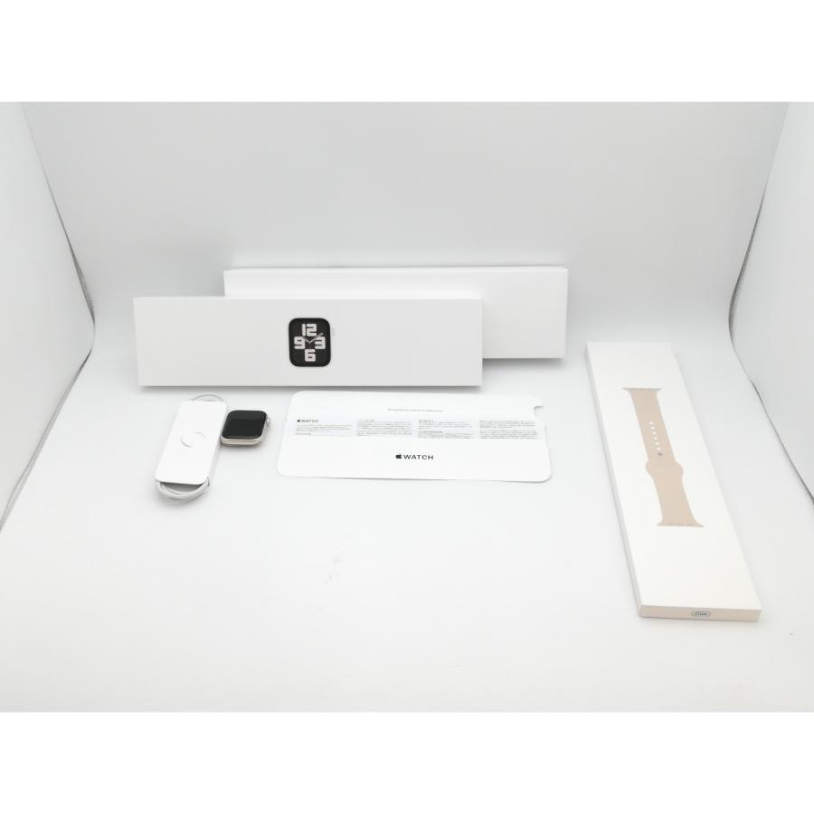 Apple Watch SE2 40mm GPS スターライトアルミニウムケース/スターライトスポーツバンド MNJP3J/A【中野】保証期間１ヶ月【ランクA】 【マート】