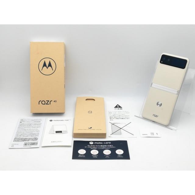 中古】MOTOROLA 国内版 【SIMフリー】 motorola razr 40 バニラ