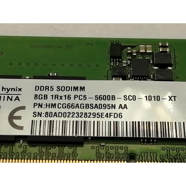 中古】262PIN SODIMM 8GB DDR5-5600(PC5-44800)【ノートPC用】【秋葉2