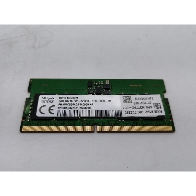 DDR5 5600 8G✖︎2枚 ノートPC用 中古 【中古】262PIN SODIMM 8GB DDR5