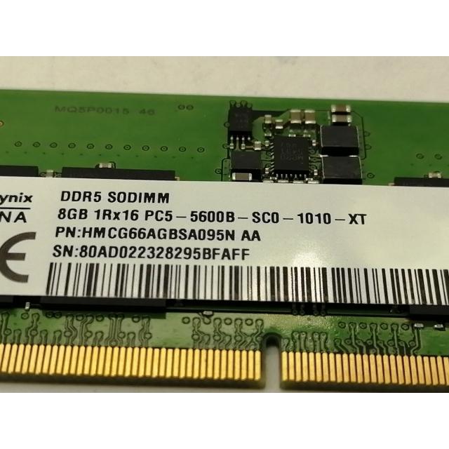 中古】262PIN SODIMM 8GB DDR5-5600(PC5-44800)【ノートPC用】【秋葉2