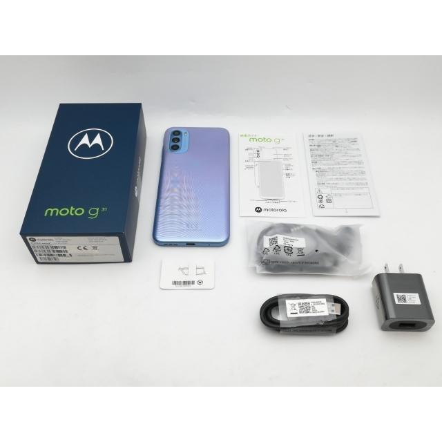 中古】MOTOROLA 国内版 【SIMフリー】 moto g31 ベイビーブルー 4GB