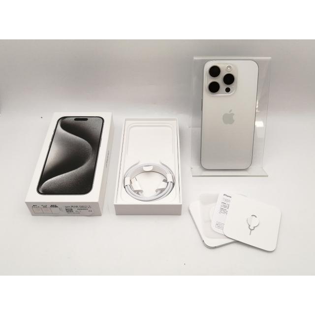 【中古】Apple 国内版 【SIMフリー】 iPhone 15 Pro 256GB ホワイトチタニウム MTUD3J/A【中野】保証期間１ヶ月【ランクA】の画像