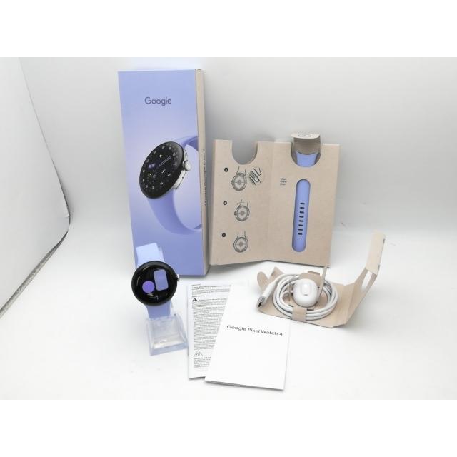 【中古】Google Pixel Watch4 Wi-Fiモデル 41mm Polished Silver アルミケース/Iris アクティブ バンド【中野】保証期間１ヶ月【ランクA】の画像
