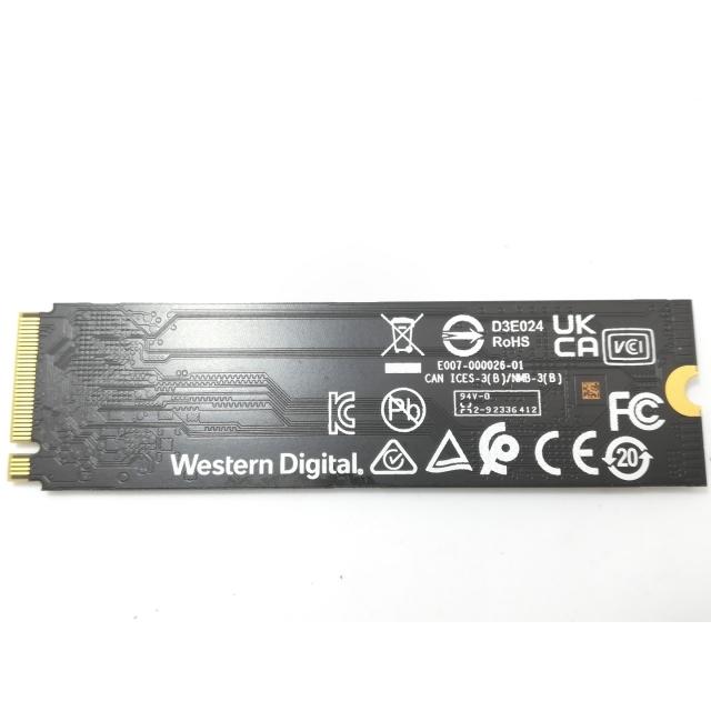 中古】W.D. WD Blue SN580 NVMe WDS200T3B0E 2TB/M.2 2280(PCIe4.0