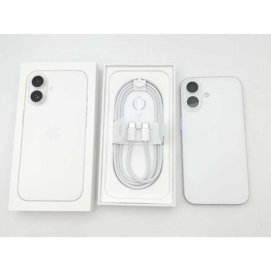 【中古】Apple 国内版 【SIMフリー】 iPhone 16 128GB ホワイト MYDR3J/A【中野】保証期間１ヶ月【ランクA】の画像