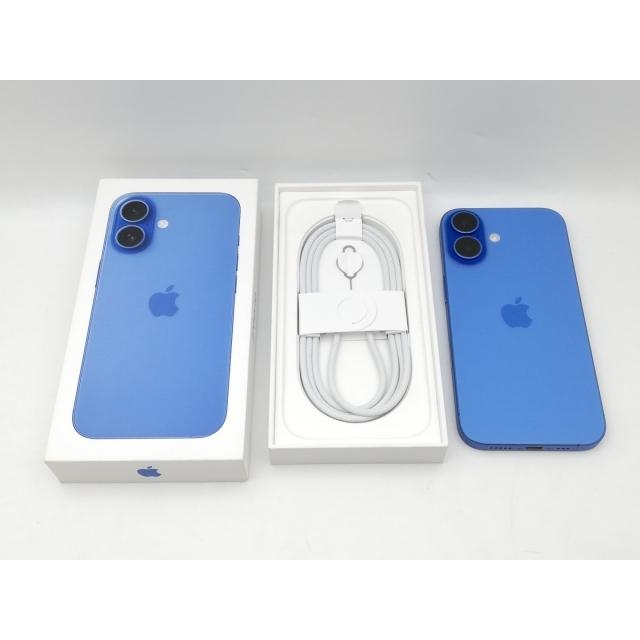 【中古】Apple 国内版 【SIMフリー】 iPhone 16 128GB ウルトラマリン MYDU3J/A【中野】保証期間１ヶ月【ランクA】の画像
