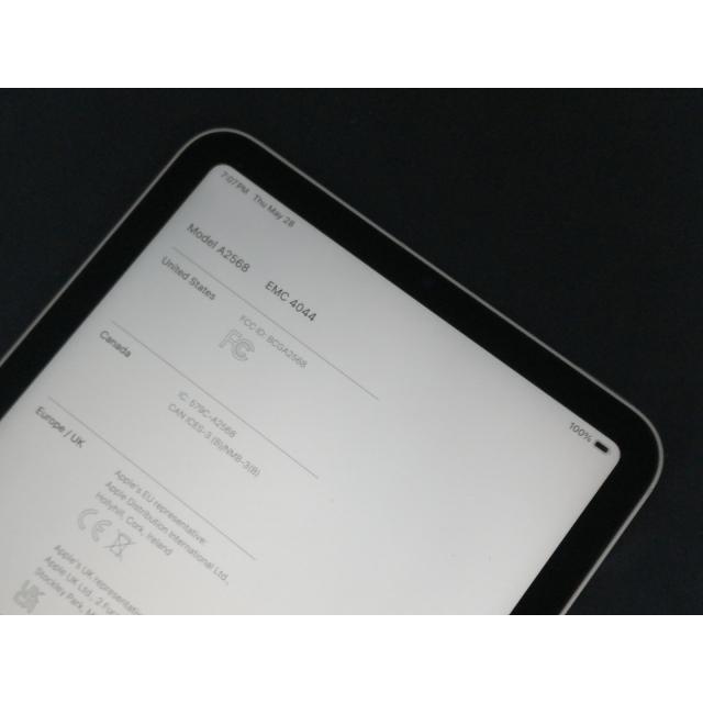 Apple 国内版 【SIMフリー】 iPad mini 第6世代 256GB 中古】Apple