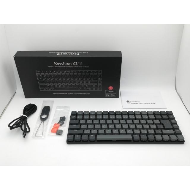 中古】Keychron K3 Wireless Mechanical Keyboard V2 White LED K3-A1