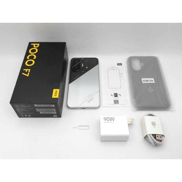 POCO F7 256GB シルバー 美品・バッテリー99%・付属品完備 中古】Xiaomi 【SIMフリー】 Poco F7 シルバー 12GB 256GB 25053PC47G