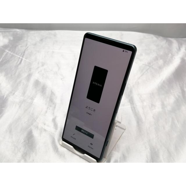 中古】SONY au 【SIMフリー】 Xperia 5 IV 8GB 128GB SOG09 グリーン