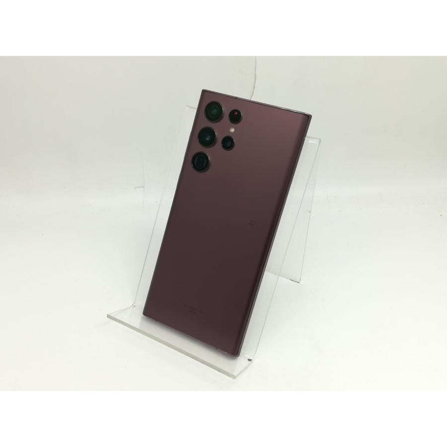中古】SAMSUNG au 【SIMフリー】 Galaxy S22 Ultra バーガンディ 12GB