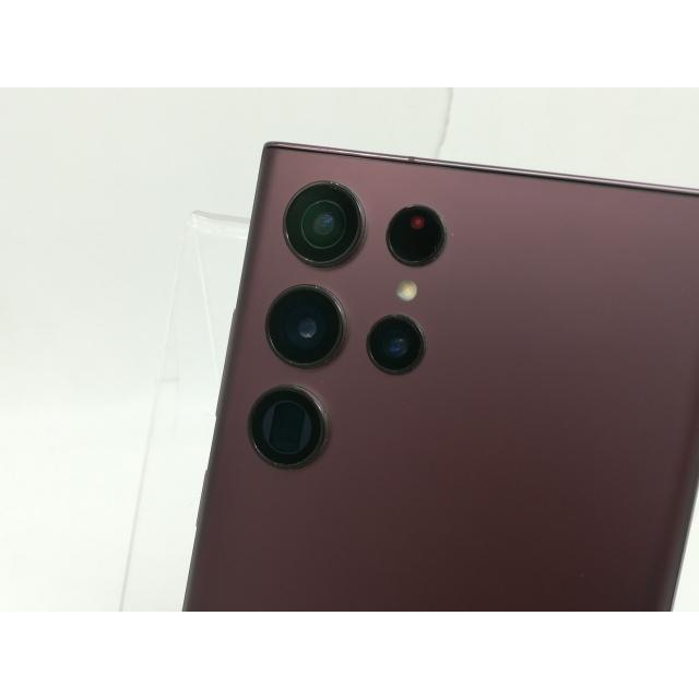 中古】SAMSUNG au 【SIMフリー】 Galaxy S22 Ultra バーガンディ 12GB