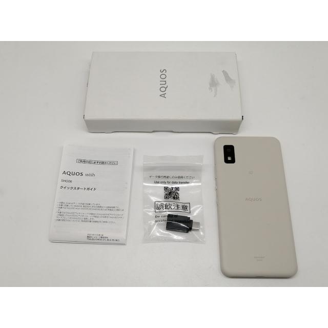中古】SHARP au 【SIMフリー】 AQUOS wish アイボリー 4GB 64GB SHG06