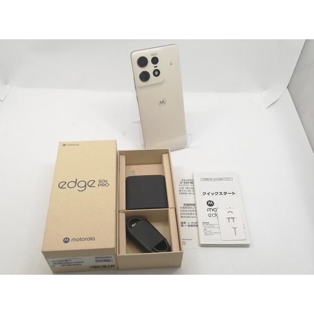 中古】MOTOROLA SoftBank 【SIMフリー】 motorola edge 50s pro バニラ