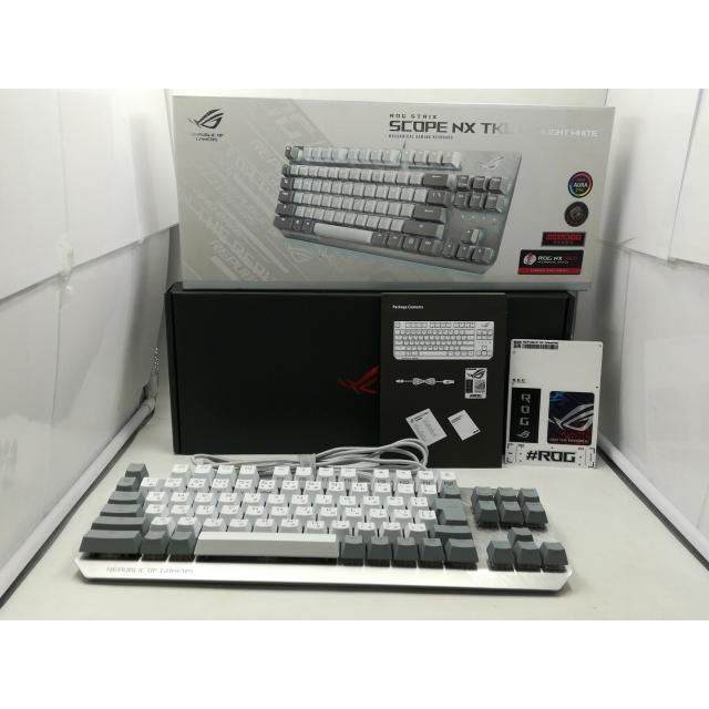 中古】ASUS ROG Strix Scope NX TKL Moonlight White 赤軸 [White/Gray