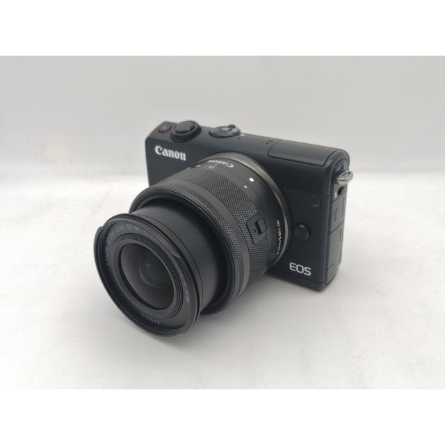 Canon - Canon EOS M100 ブラック(レンズ付) ほぼ未使用 中古】Canon キヤノン EOS M100 ダブルレンズキット ブラック 元