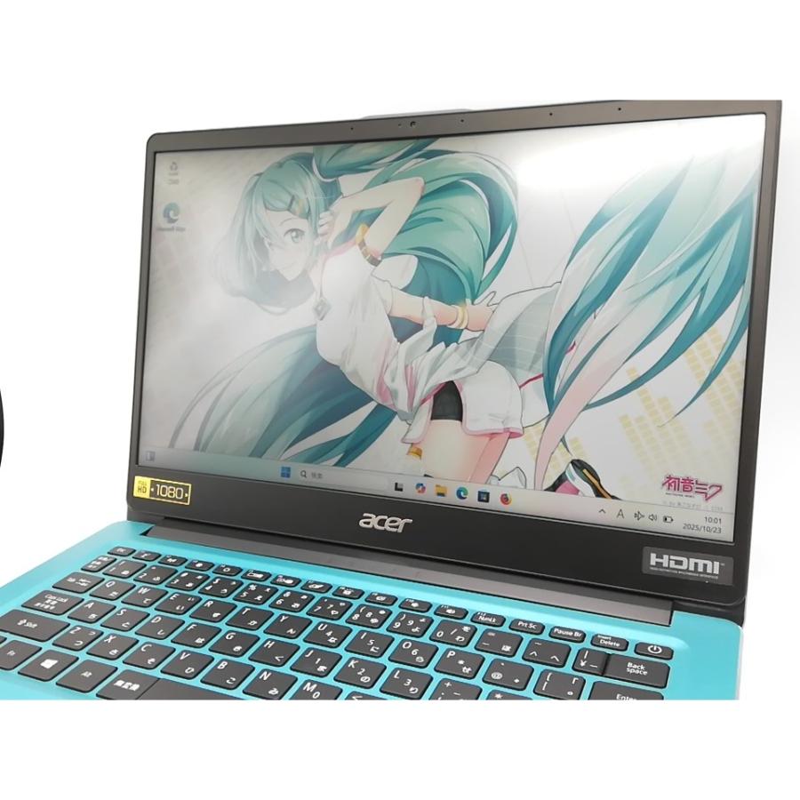 WiFI有　高性能ノートＰＣ　中古美品acer SF314 Win11 即使用可 中古】Acer Swift 3 SF314-56-A58U/MIKU ミクブルー【i5-8265U 8G 256G