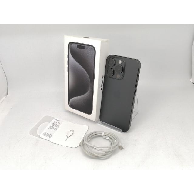 【中古】Apple 国内版 【SIMフリー】 iPhone 15 Pro 256GB ブラックチタニウム MTUC3J/A【川越クレアモール】保証期間１ヶ月【ランクC】の画像