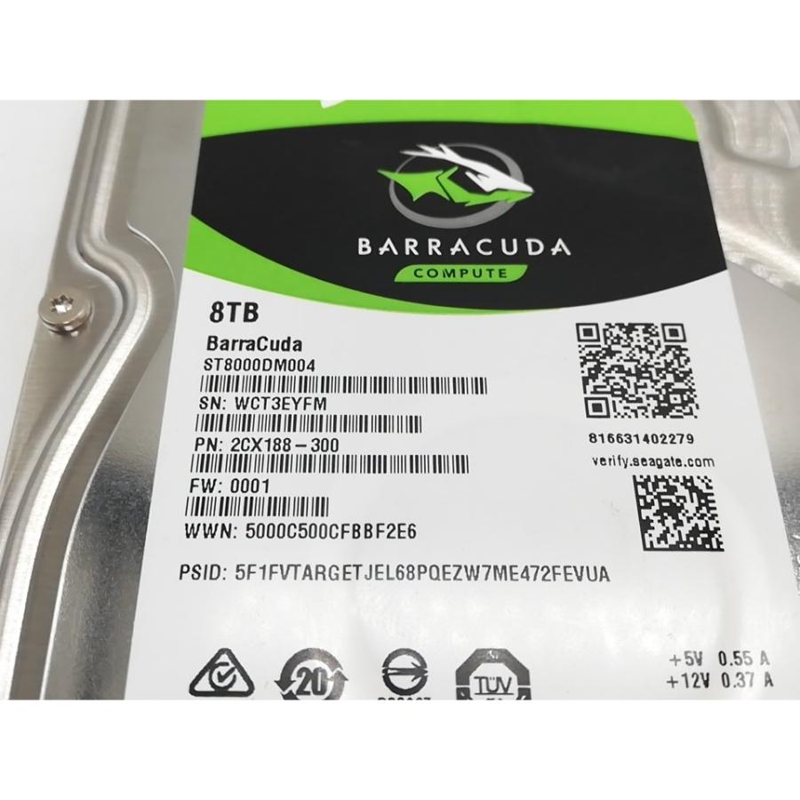 中古】Seagate ST8000DM004 8TB/5400rpm/256MB/6Gbps【道玄坂】保証