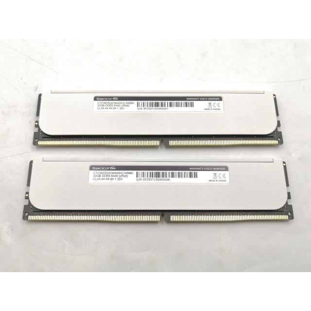 中古】DDR5 32GB 2枚組（合計64GB） DDR5-6400(PC5-51200