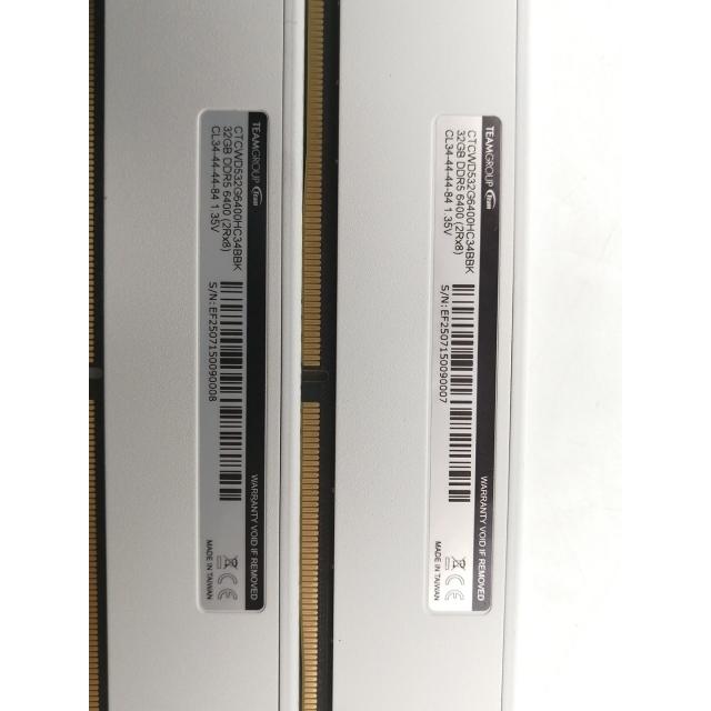 中古】DDR5 32GB 2枚組（合計64GB） DDR5-6400(PC5-51200