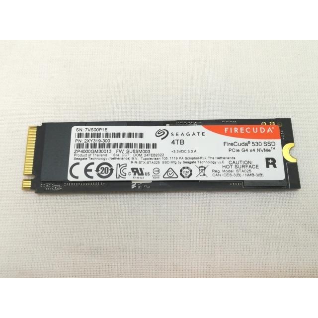 中古】Seagate FireCuda 530(ZP4000GM30013) 4TB/M.2 2280(PCIe4.0