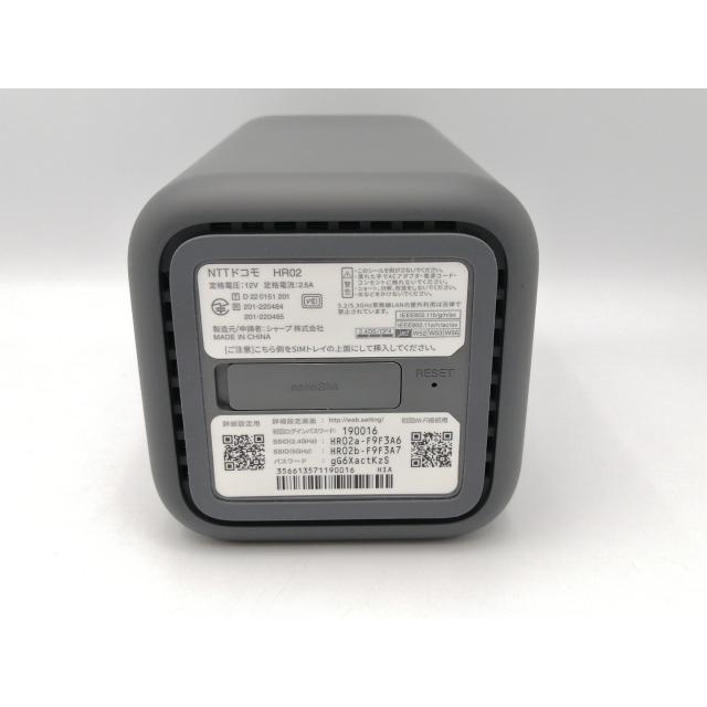 中古】SHARP docomo 【SIMフリー】 home 5G HR02 [ダークグレー]【EC