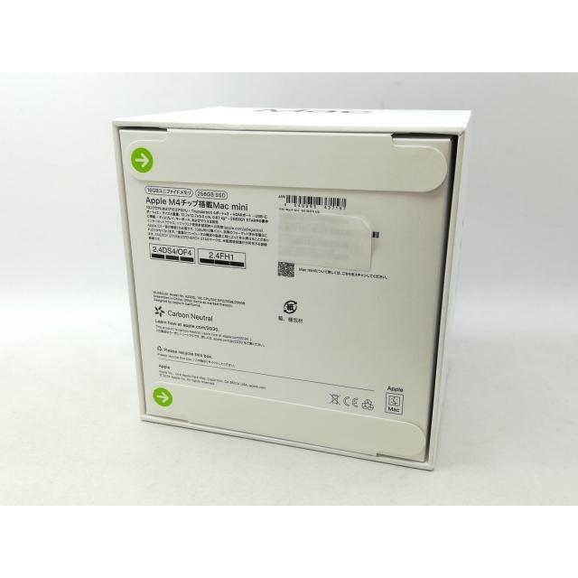未使用】Apple Mac mini M4(CPU:10C/GPU:10C) 16GB/256GB 未使用】Apple Mac mini M4(CPU:10C/GPU:10C) 16GB/256GB
